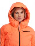 Miniatuur Superdry, Ski Luxe Puffer AA Jas gevoerd dames Pastelline Coral Roze 