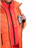 Miniatuur Superdry, Ski Luxe Puffer AA Jas gevoerd dames Pastelline Coral Roze 