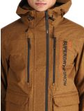 Miniatuur Superdry, Ski Peak Rescue AA Jas gevoerd heren Tobacco Brown Marl Bruin 