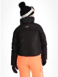 Miniatuur Superdry, Ski Slalom Puffer AA Jas gevoerd dames Superdry Monogram Black Luxe Wit, Zwart 