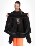 Miniatuur Superdry, Ski Slalom Puffer AA Jas gevoerd dames Superdry Monogram Black Luxe Wit, Zwart 