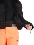 Miniatuur Superdry, Ski Slalom Puffer AA Jas gevoerd dames Superdry Monogram Black Luxe Wit, Zwart 