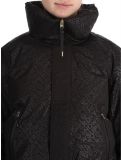 Miniatuur Superdry, Ski Slalom Puffer AA Jas gevoerd dames Superdry Monogram Black Luxe Wit, Zwart 