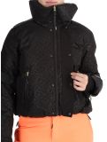 Miniatuur Superdry, Ski Slalom Puffer AA Jas gevoerd dames Superdry Monogram Black Luxe Wit, Zwart 