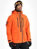 Miniatuur Superdry, Ski Ultimate Rescue AA Jas gevoerd heren Flame Orange Oranje 