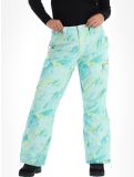 Miniatuur Superdry, Ski Ultimate Rescue skibroek dames Abstract Teal Lime groen 