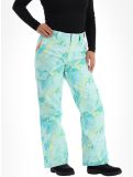 Miniatuur Superdry, Ski Ultimate Rescue skibroek dames Abstract Teal Lime groen 