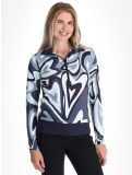 Miniatuur Toni Sailer, Wieka Print skipully dames Blue Frost blauw 