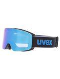 Miniatuur Uvex, Pwdr FM skibril kinderen Black Matt / Mirror Blue blauw, zwart 