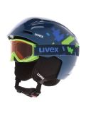 Miniatuur Uvex, Viti Set + Speedy Pro skihelm kinderen Blue Puzzle blauw 