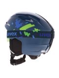 Miniatuur Uvex, Viti Set + Speedy Pro skihelm kinderen Blue Puzzle blauw 