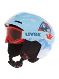 Miniatuur Uvex, Viti Set + Speedy Pro skihelm kinderen Light Blue Birdy blauw 