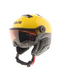 Miniatuur Kask, Montecarlo photochromic, skihelm met vizier, OTG, geel/rood/zwart