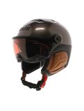 Miniatuur Kask, Piuma-R Elite skihelm met vizier unisex Carbon/Brown bruin, zwart 