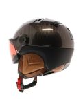 Miniatuur Kask, Piuma-R Elite skihelm met vizier unisex Carbon/Brown bruin, zwart 