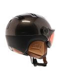 Miniatuur Kask, Piuma-R Elite skihelm met vizier unisex Carbon/Brown bruin, zwart 