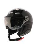 Miniatuur Kask, Piuma R Chrome skihelm met vizier unisex Black / Silver zilver, zwart 