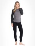 Miniatuur Odlo, Natural Performance PW 150 FA Thermoshirt dames Grey Melange - Dark Grey Melange Grijs 