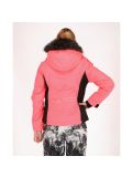 Miniatuur Superdry, Snow Puffer ski-jas, dames, fluro koraal/zwart 