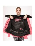 Miniatuur Superdry, Snow Puffer ski-jas, dames, fluro koraal/zwart 