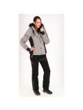 Miniatuur Superdry, Snow Puffer ski-jas, dames, licht grijs grit/ fluro koraal 