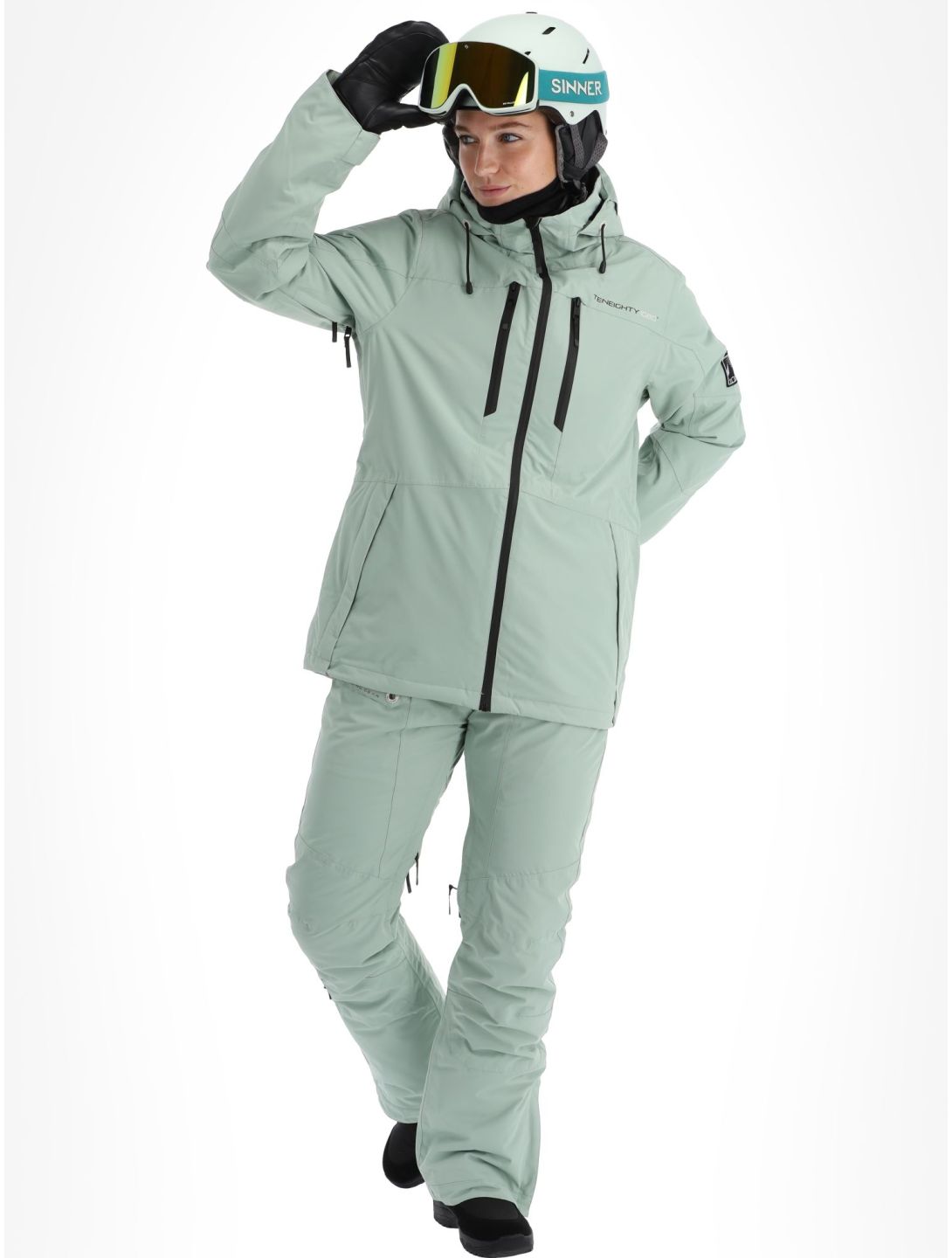 1080, Barb-T ski-jas dames Green Milieu groen 