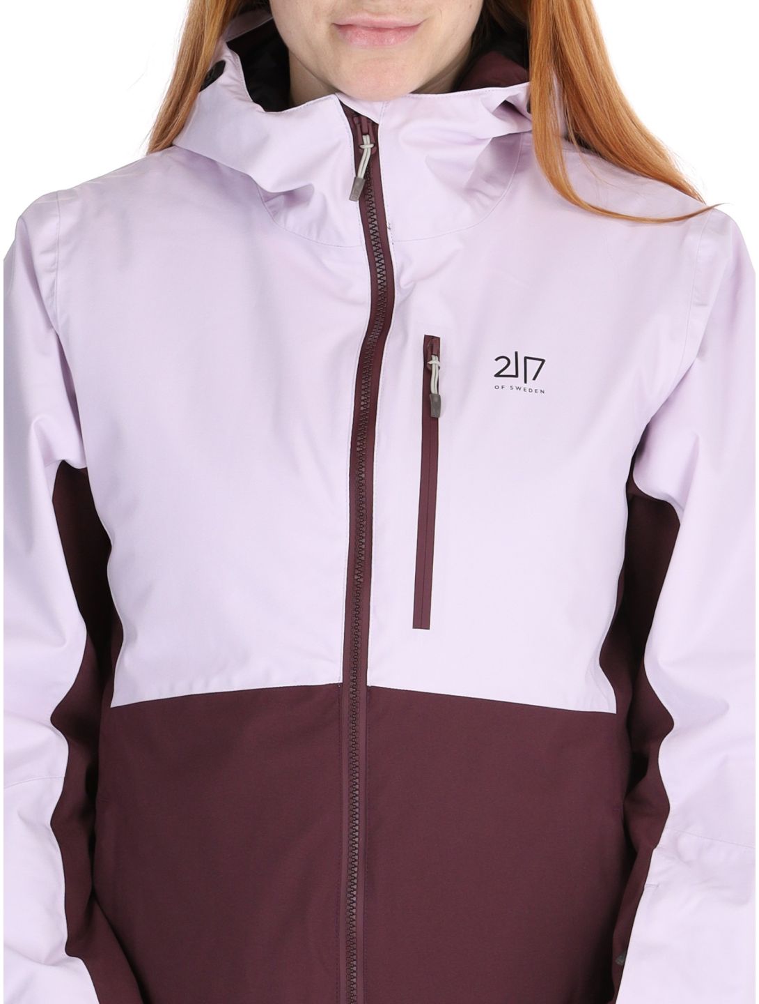 2117 of Sweden, Sala AA Jas gevoerd dames Dk-Plum Paars, Roze 