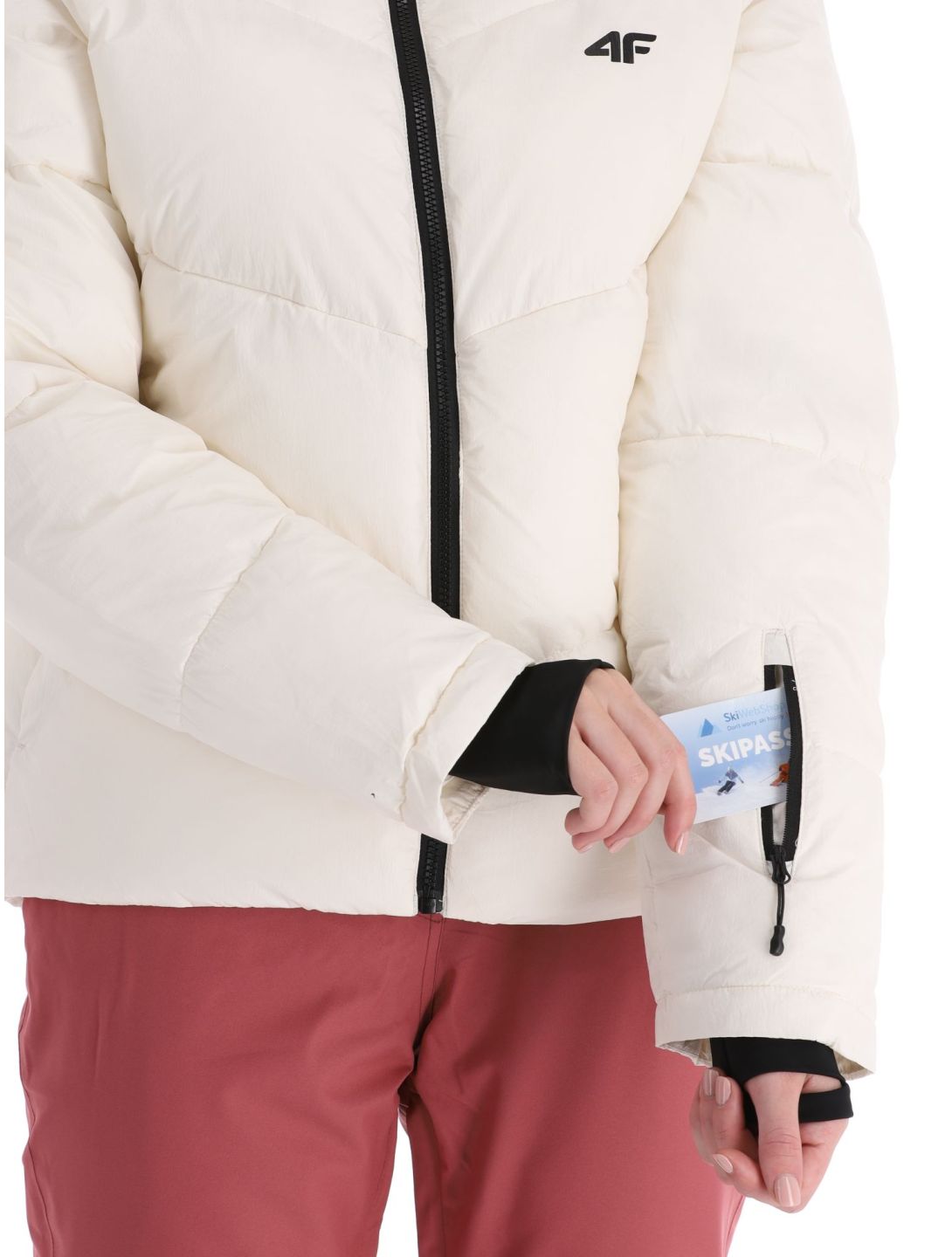 4F, Down Jacket  F277 donsjas dames Off White wit 