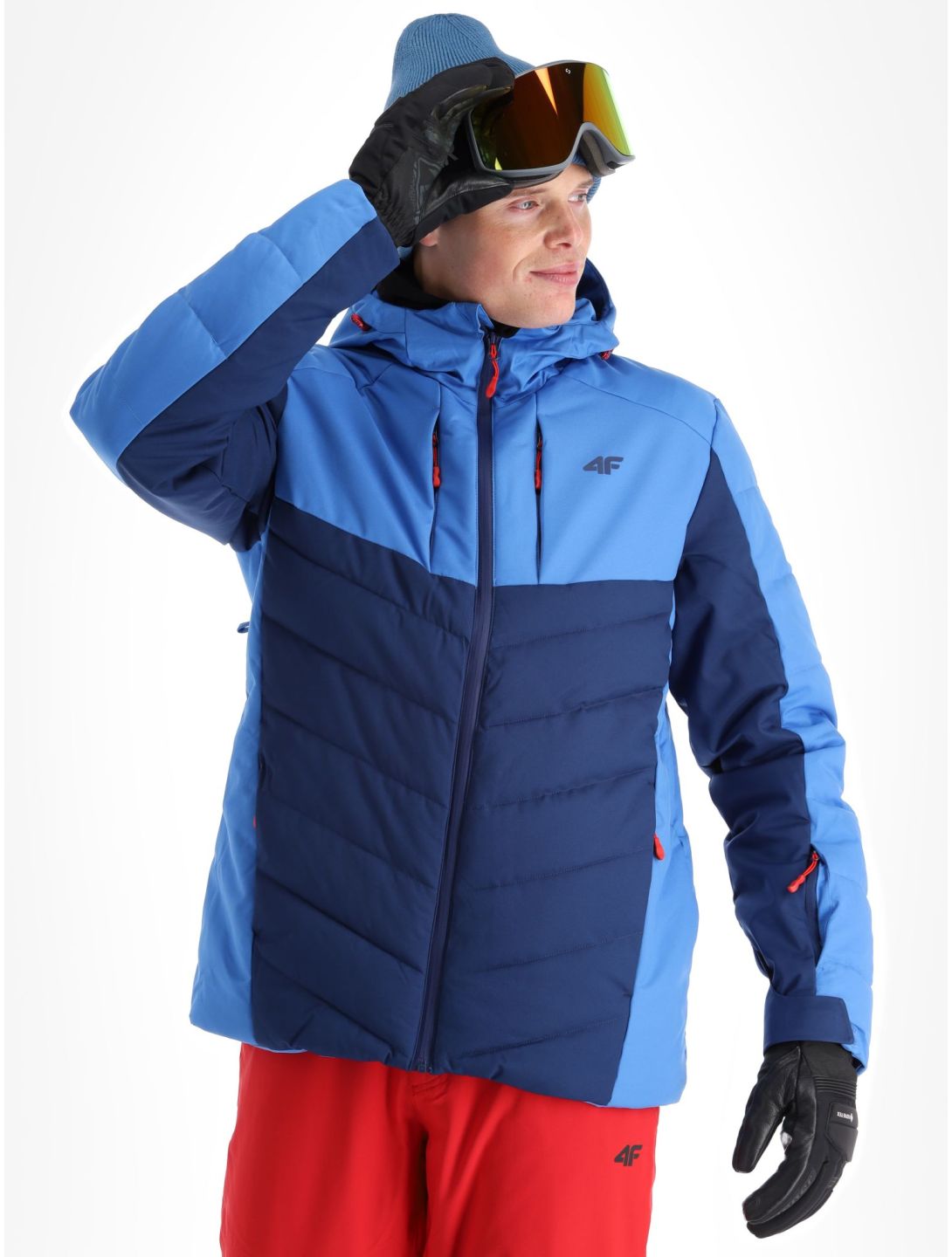 4F, Down Jacket  M278 AD Midlayer (Dons) jas heren Blue Blauw 