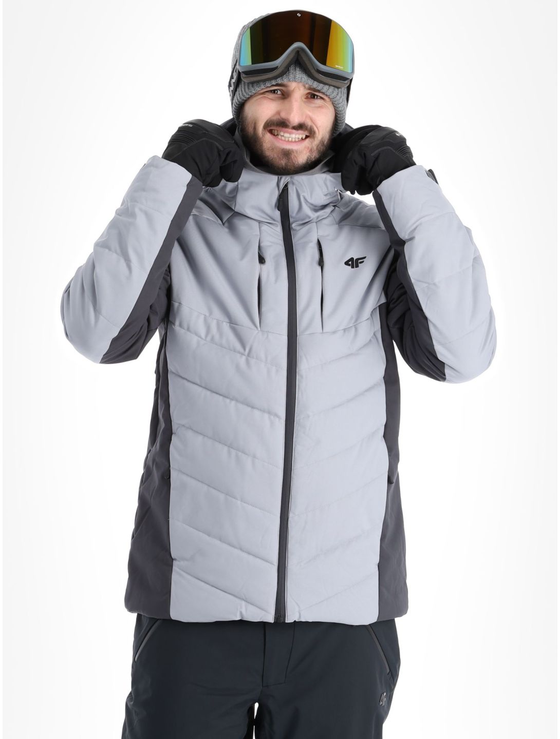 4F, Down Jacket  M278 AD Midlayer (Dons) jas heren Grey Grijs 