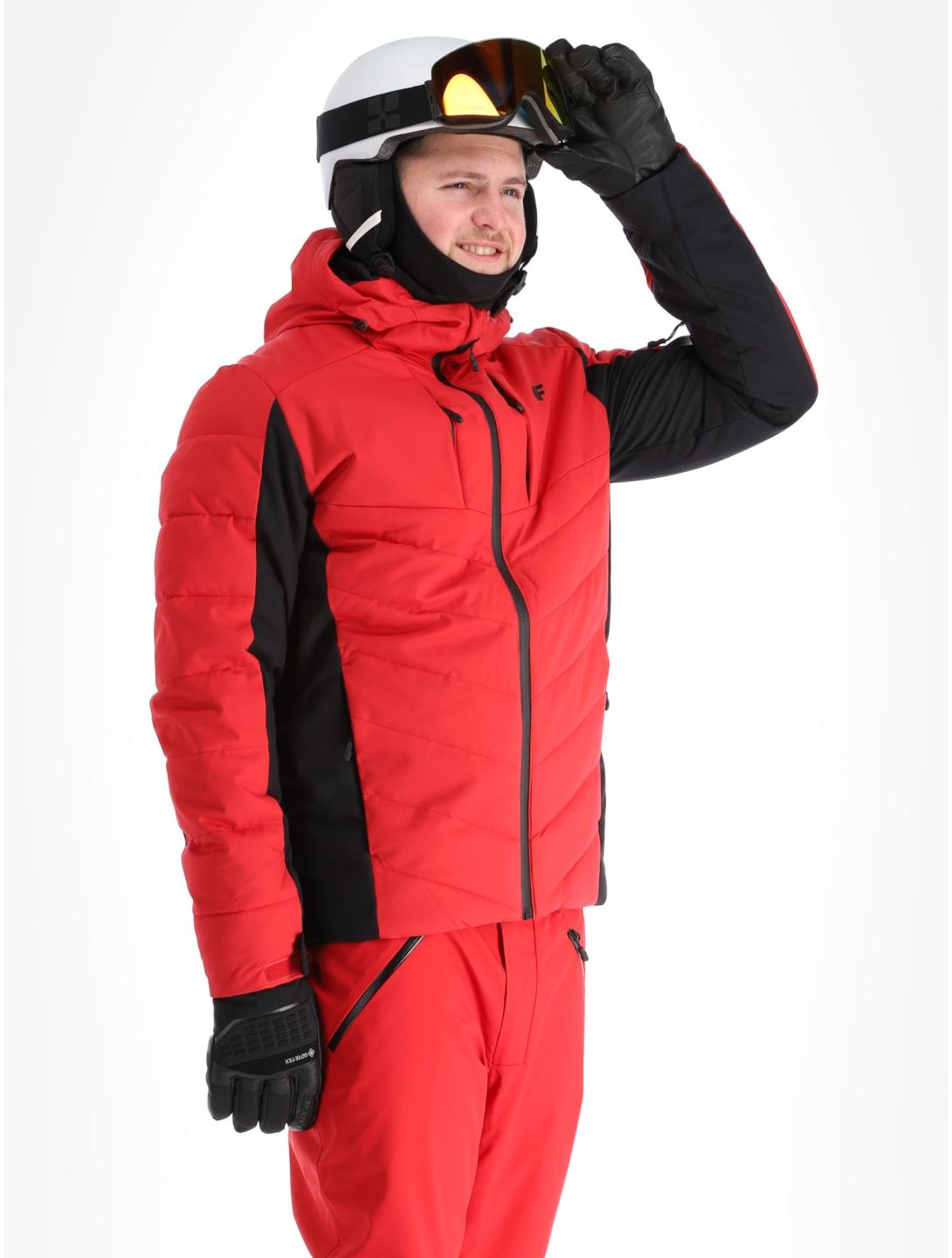 4F, Down Jacket  M278 donsjas heren Red rood, zwart 