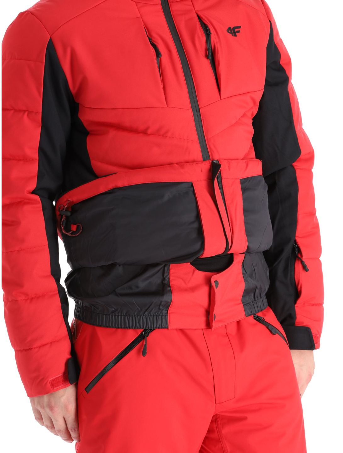 4F, Down Jacket  M278 donsjas heren Red rood, zwart 