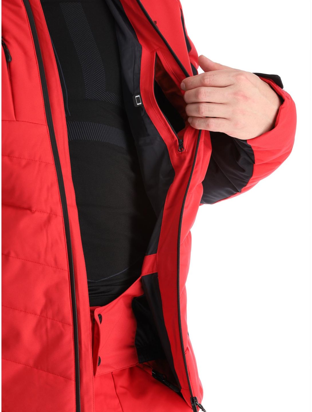 4F, Down Jacket  M278 donsjas heren Red rood, zwart 