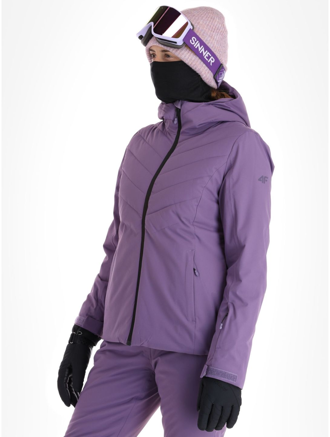 4F, Jacket  F122 ski-jas dames Dark Violet paars 