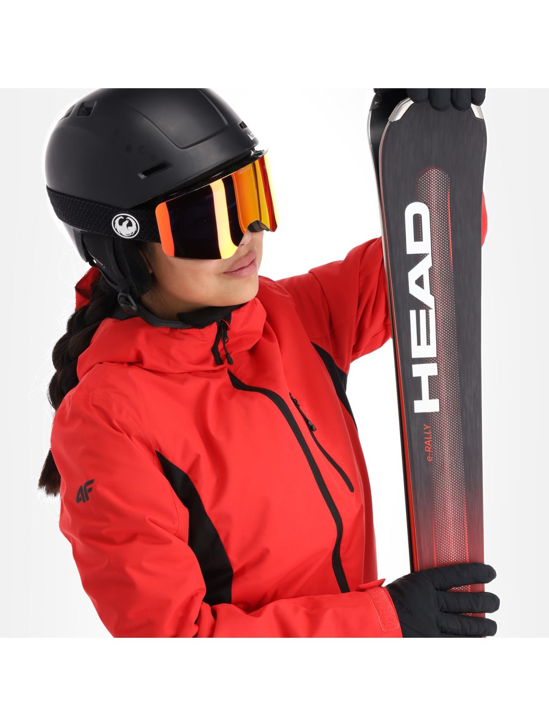 4F, Kudn002 ski-jas dames rood 