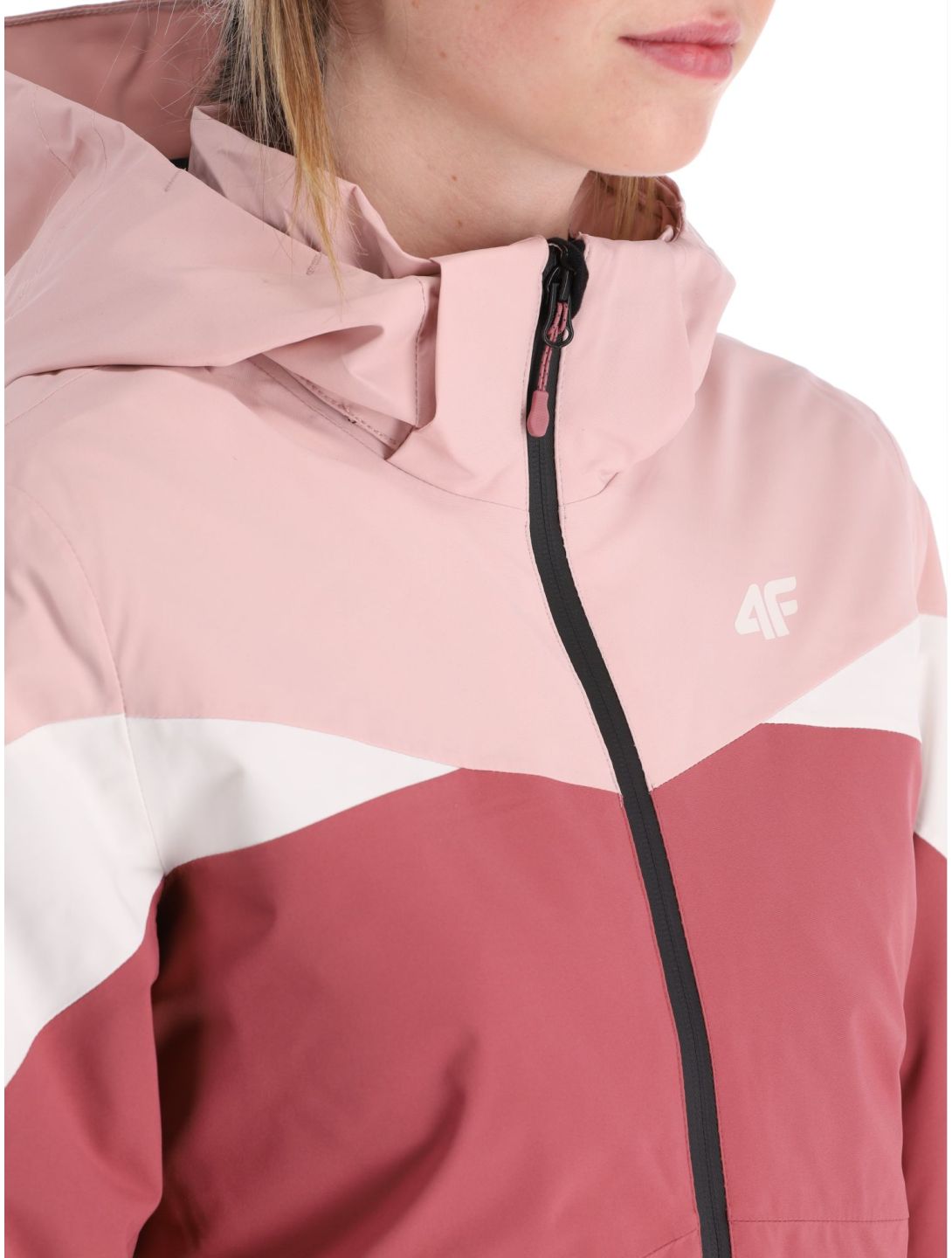 4F, Technical Jacket  F344 AA Jas gevoerd dames Dark Pink Beige, Roze 