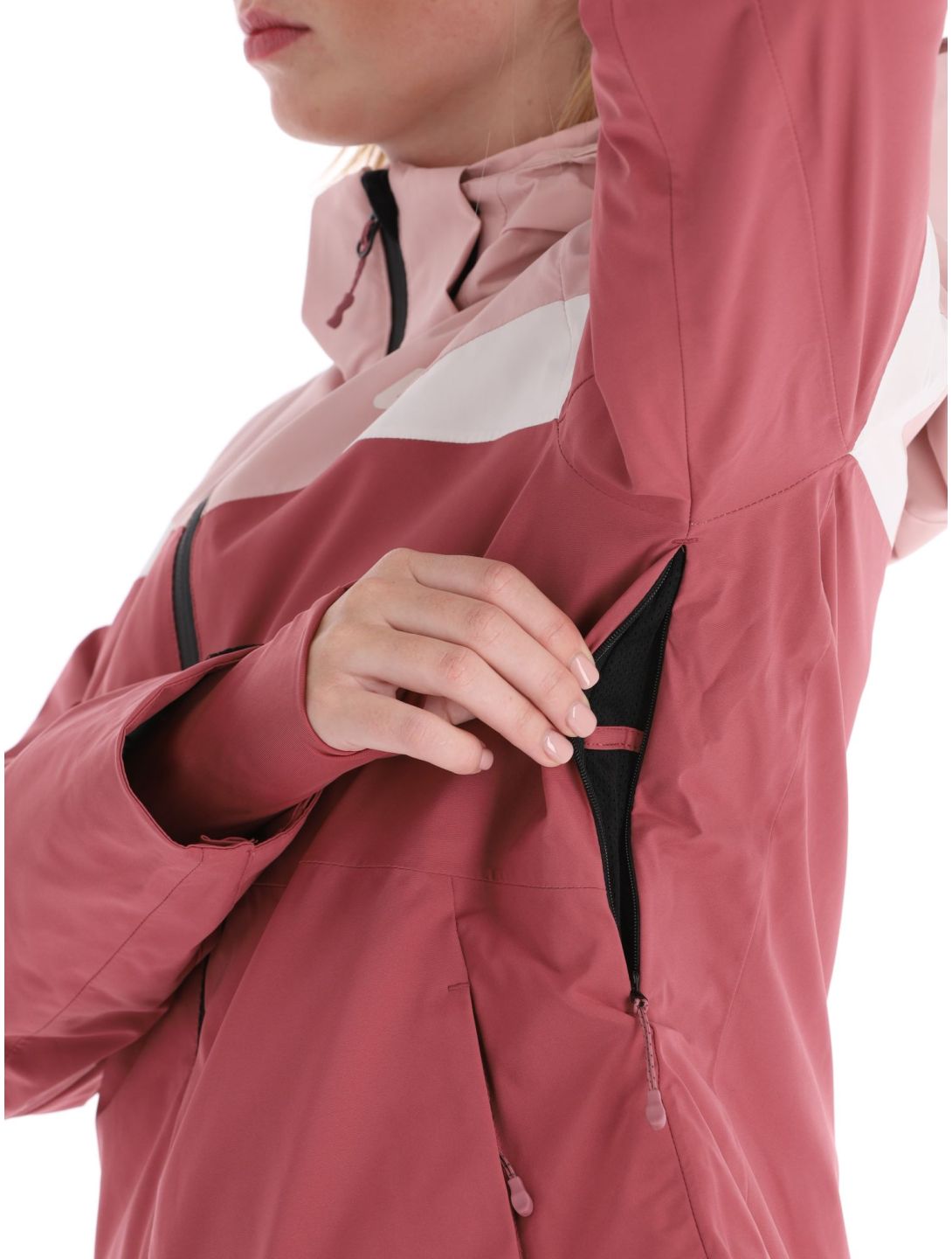 4F, Technical Jacket  F344 AA Jas gevoerd dames Dark Pink Beige, Roze 