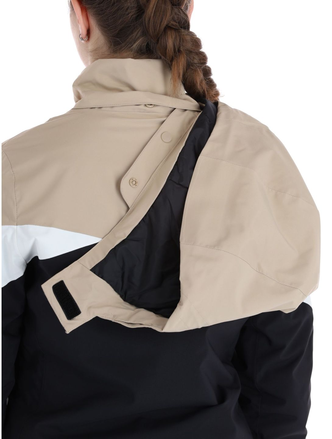 4F, Technical Jacket  F344 AA Jas gevoerd dames Light Brown Bruin, Zwart 