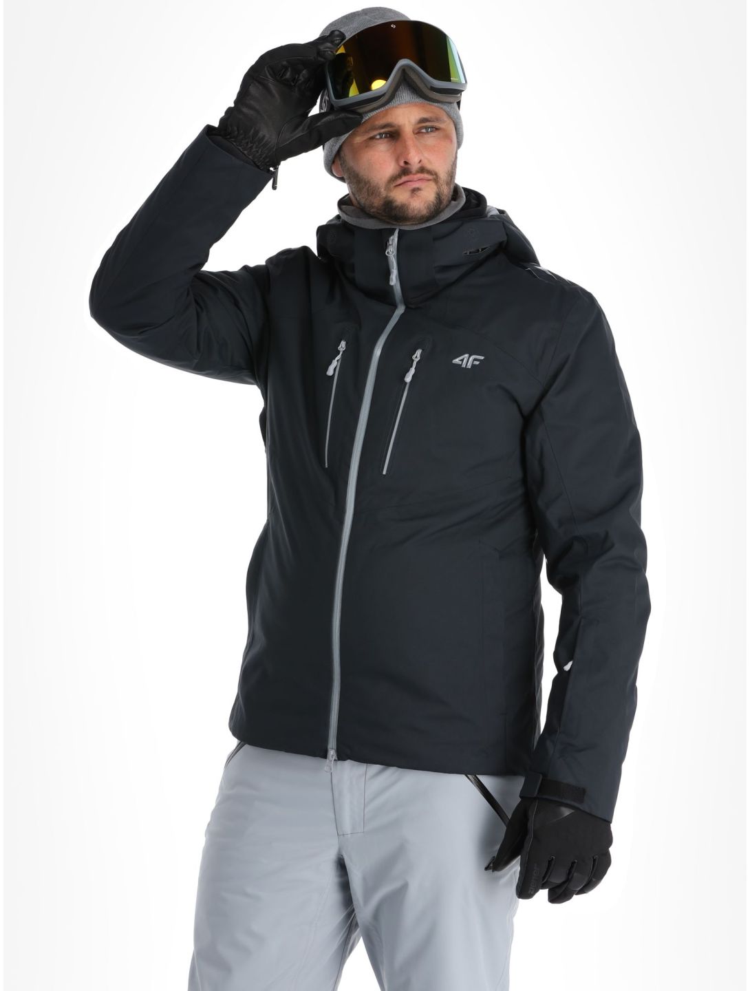 4F, Technical Jacket  M284 AA Jas gevoerd heren Black Zwart 