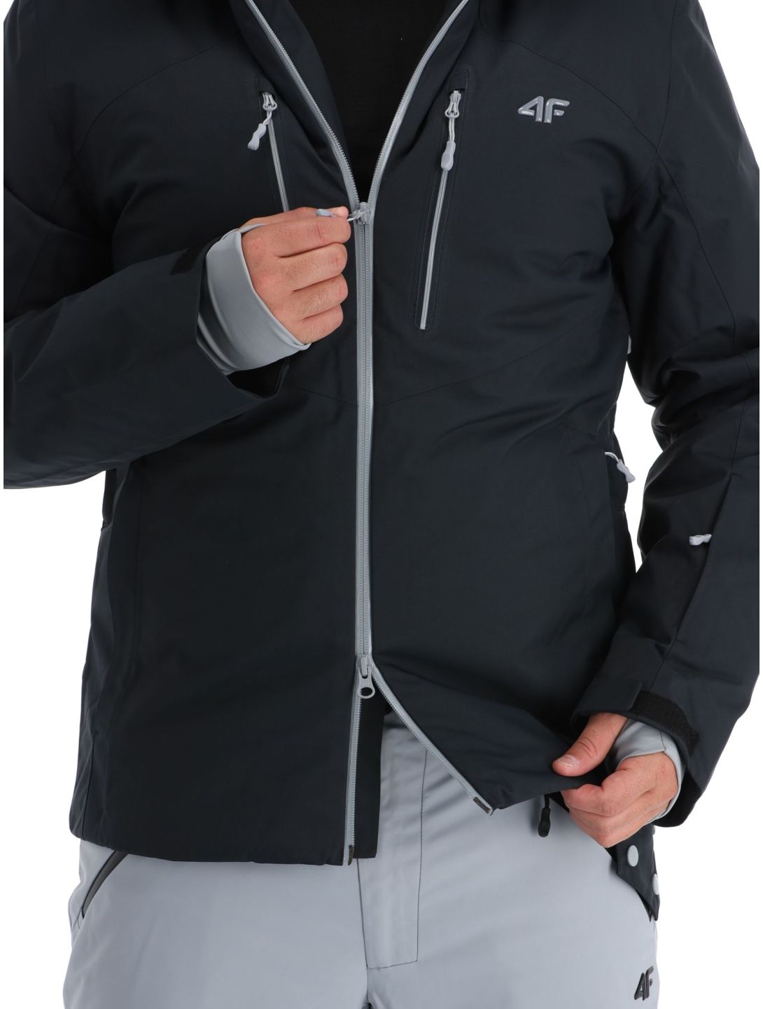 4F, Technical Jacket  M284 AA Jas gevoerd heren Black Zwart 