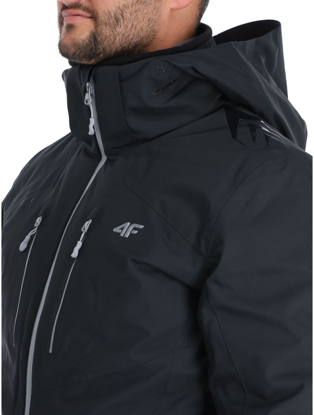 4F, Technical Jacket  M284 AA Jas gevoerd heren Black Zwart 