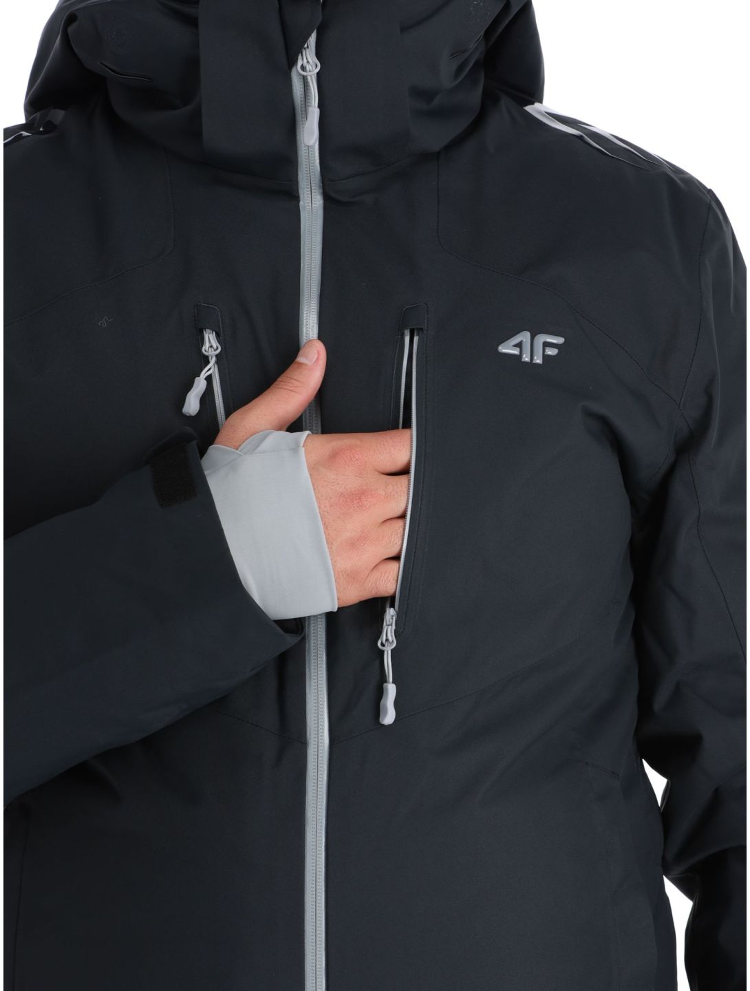 4F, Technical Jacket  M284 AA Jas gevoerd heren Black Zwart 