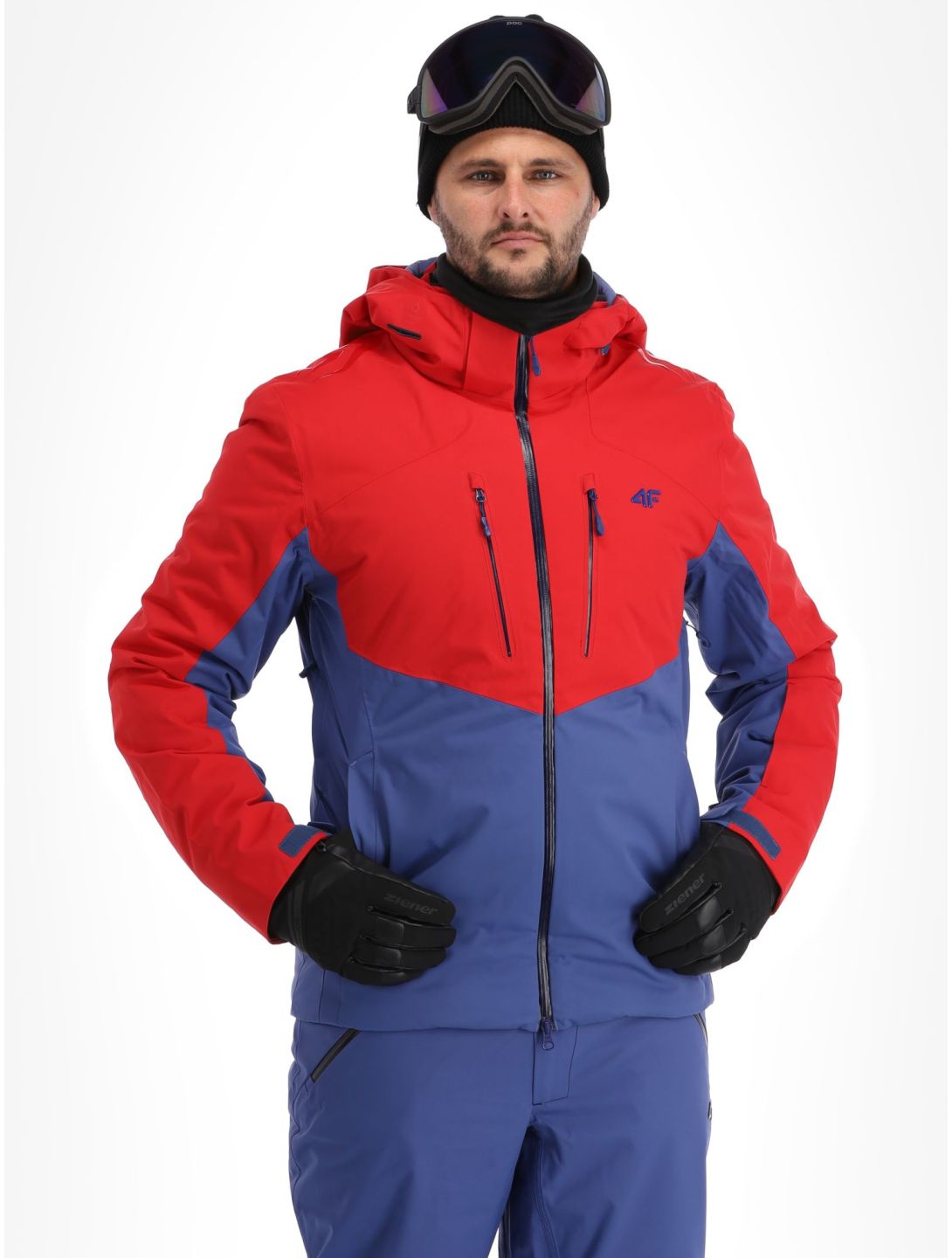 4F, Technical Jacket  M284 AA Jas gevoerd heren Dark Red Blauw, Rood 