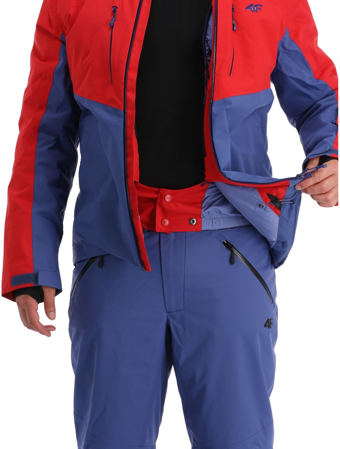 4F, Technical Jacket  M284 AA Jas gevoerd heren Dark Red Blauw, Rood 