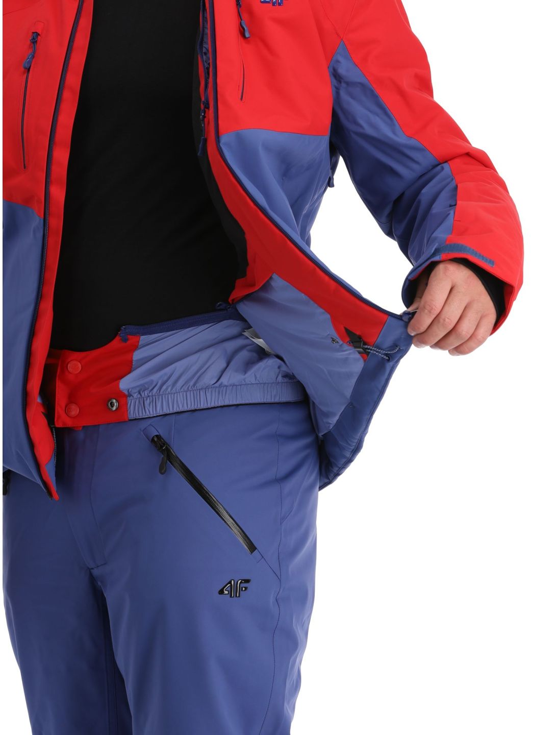 4F, Technical Jacket  M284 AA Jas gevoerd heren Dark Red Blauw, Rood 