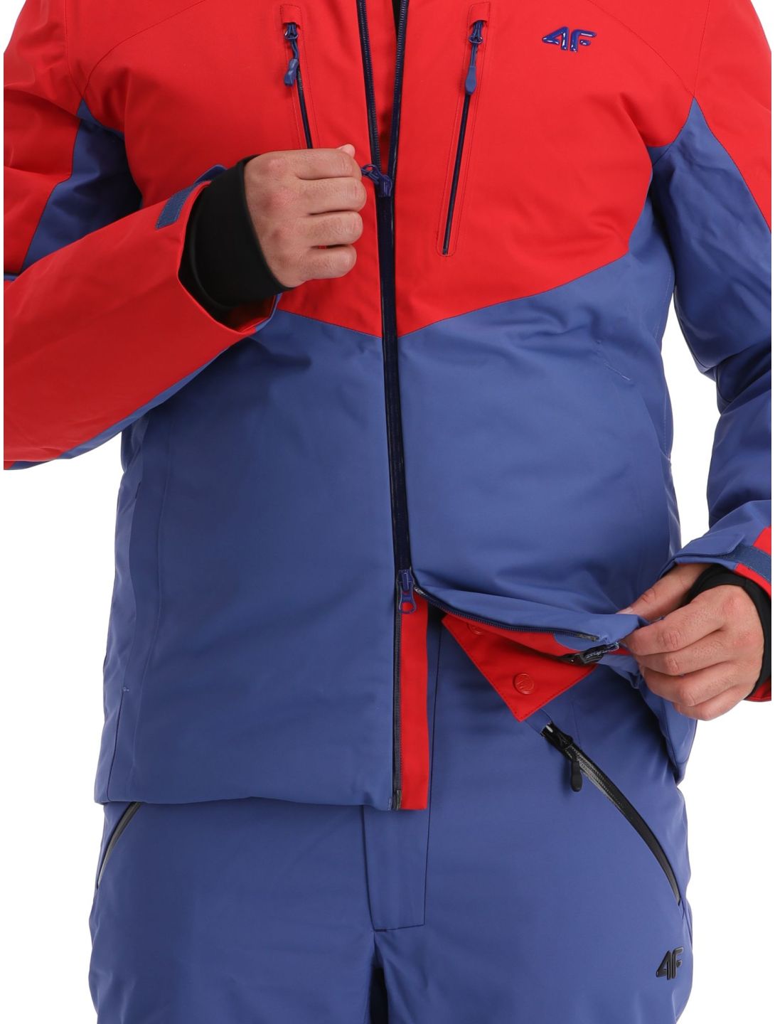 4F, Technical Jacket  M284 AA Jas gevoerd heren Dark Red Blauw, Rood 