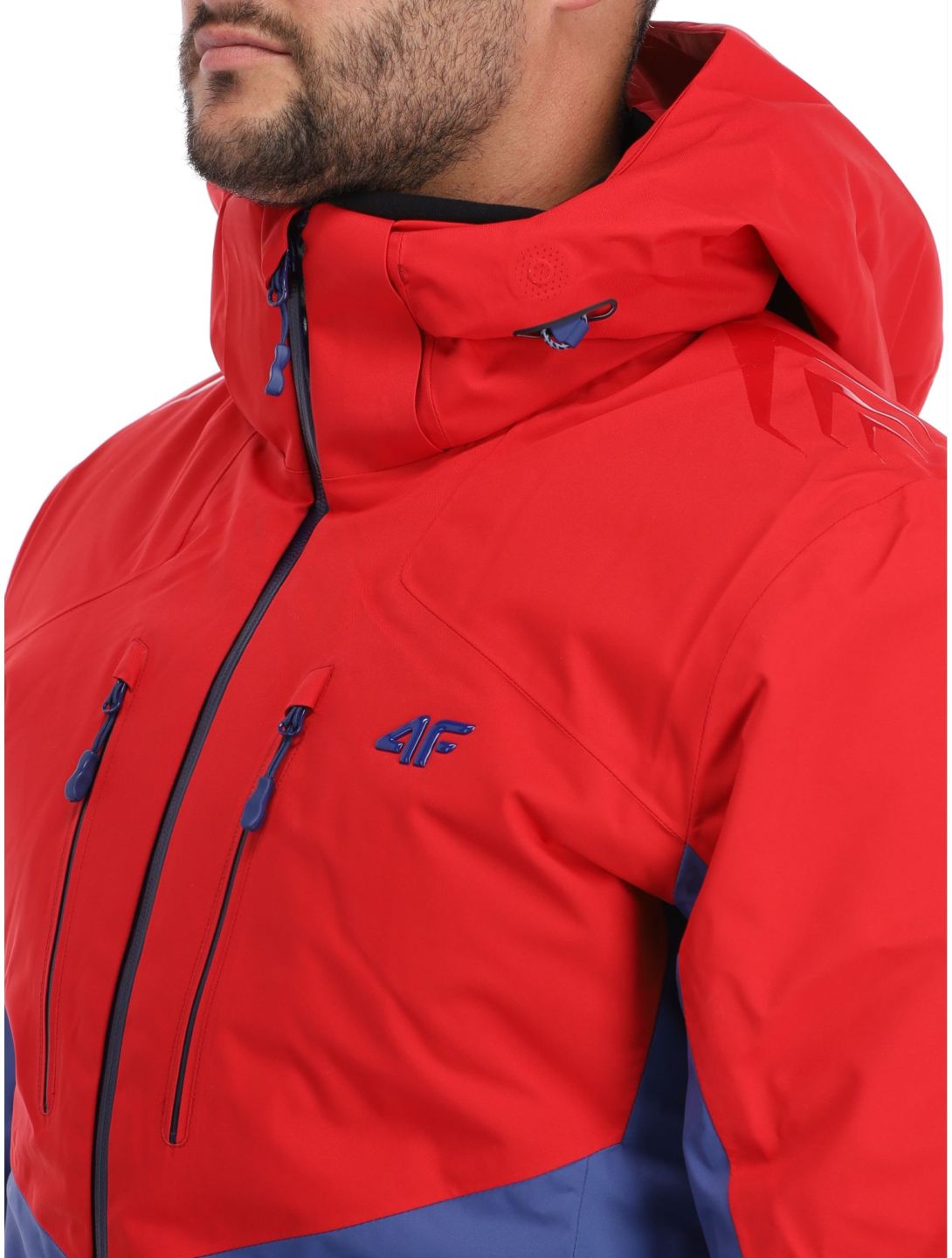 4F, Technical Jacket  M284 AA Jas gevoerd heren Dark Red Blauw, Rood 