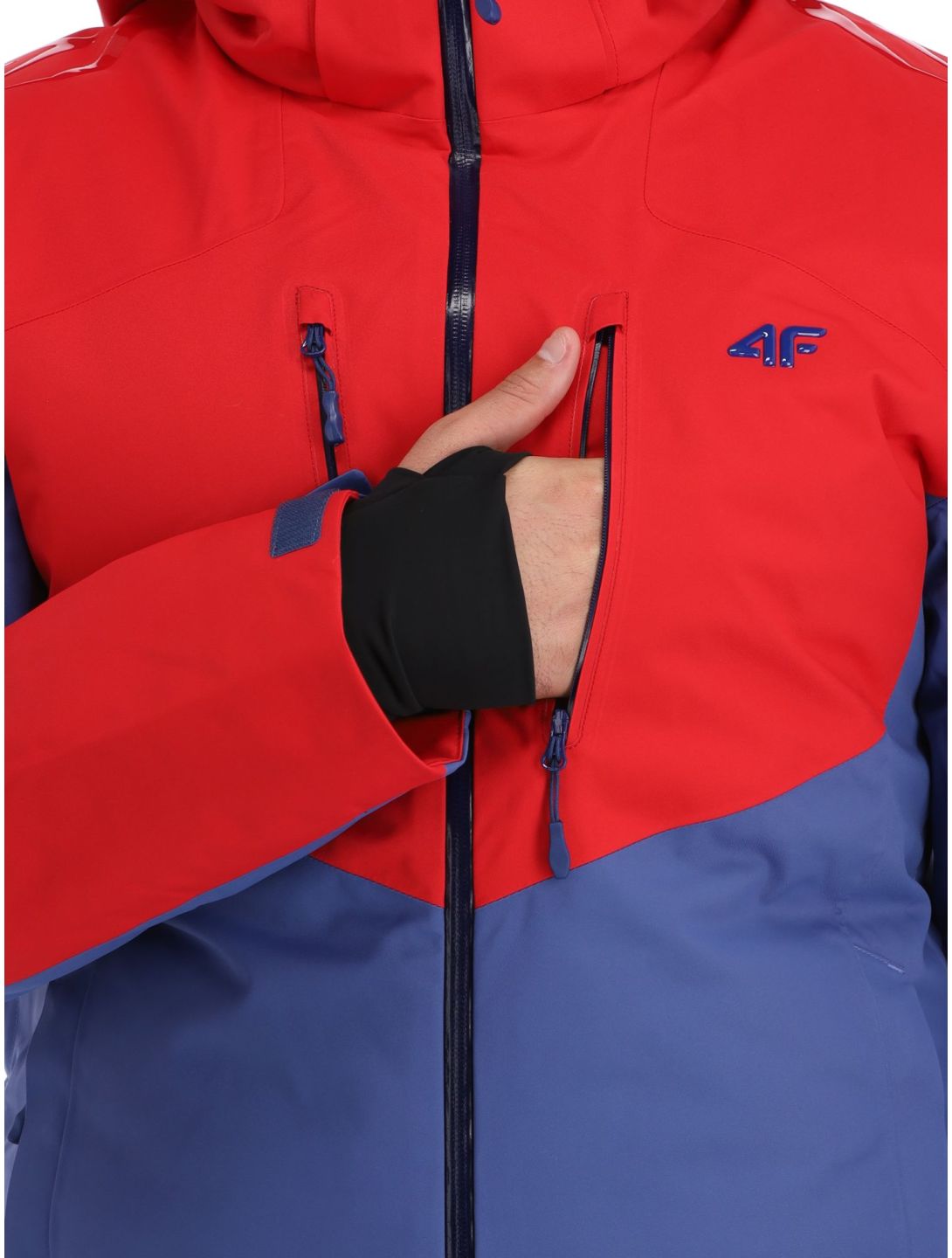 4F, Technical Jacket  M284 AA Jas gevoerd heren Dark Red Blauw, Rood 