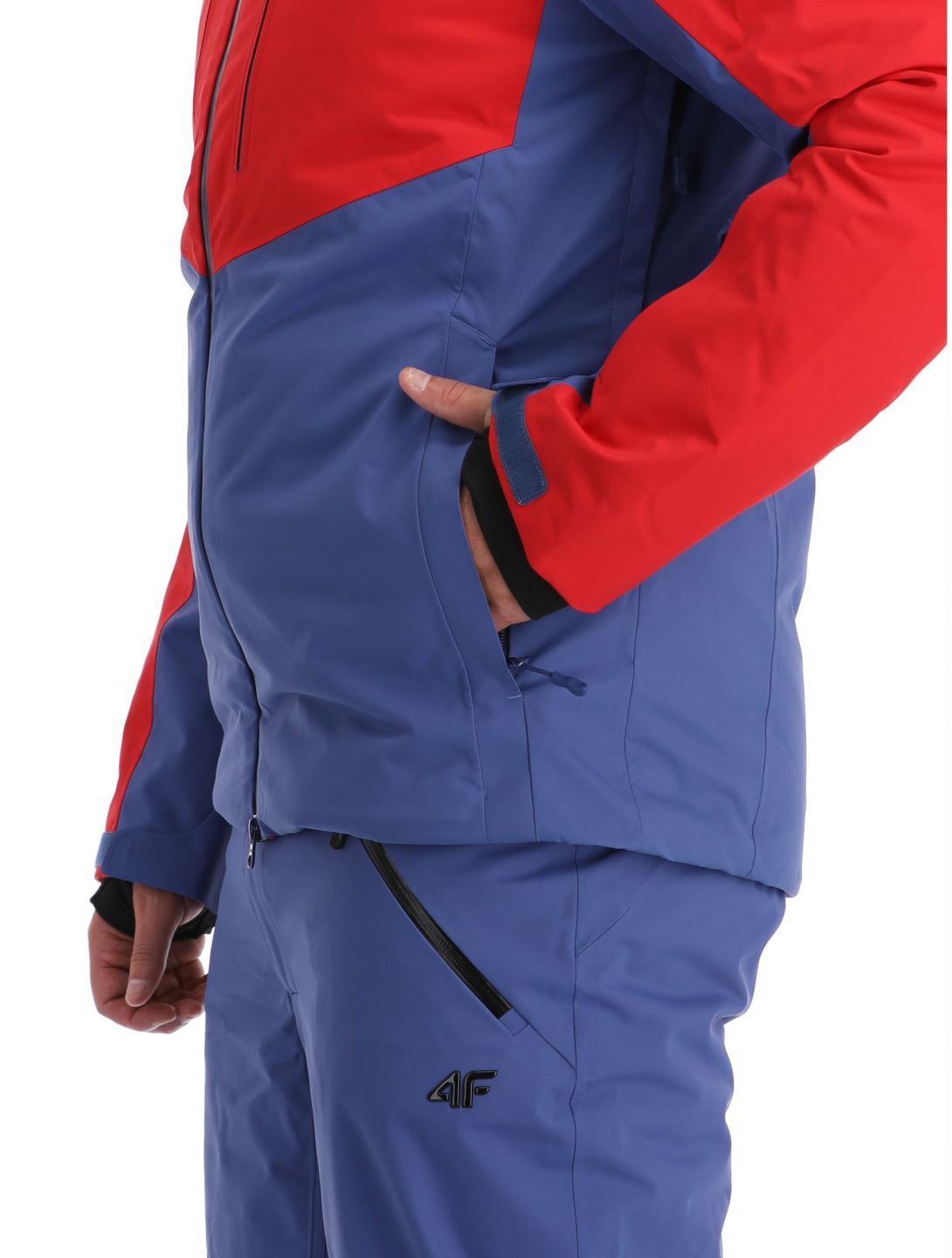 4F, Technical Jacket  M284 AA Jas gevoerd heren Dark Red Blauw, Rood 