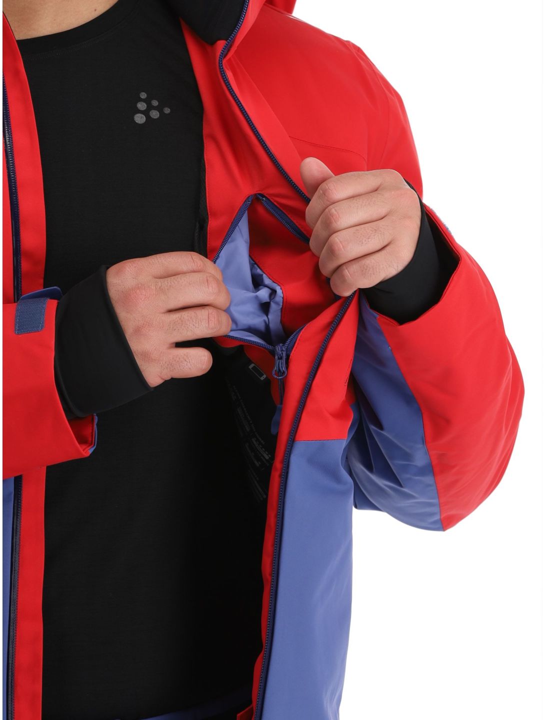 4F, Technical Jacket  M284 AA Jas gevoerd heren Dark Red Blauw, Rood 